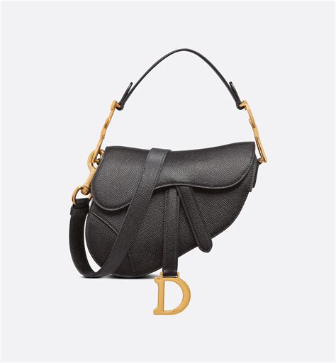 dior black calfskin saddle bag|dior saddle bag with strap.